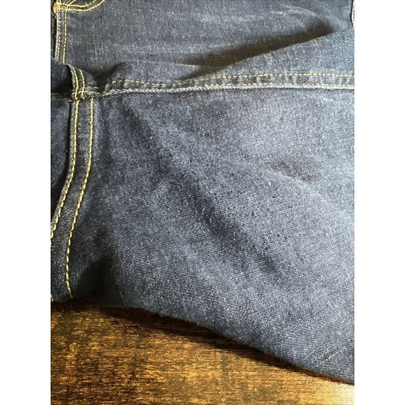 Old Navy Dark Wash Shorts Plus Size 22 Stretch Cotton Cuffed Hem Blue Denim - Picture 6 of 8